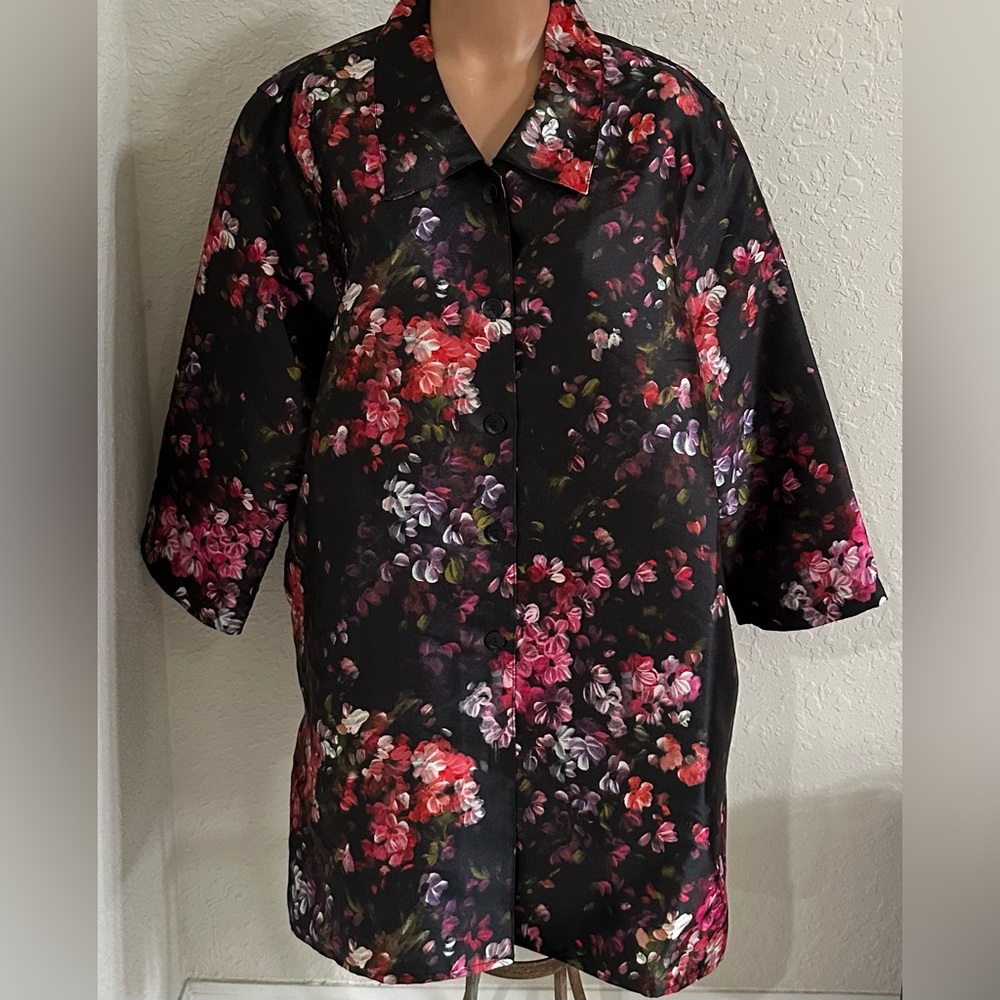 Caroline Rose floral jacket NWT